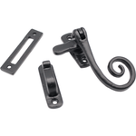 Black Cast Iron Curly Tail Fastener Hook & Mortice Plate Pack - Black Antique Iron - tradefit - 2