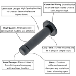 Projection Wall Mounted Door Stop - Concealed Fixing - Matt Black - tradefit - 3