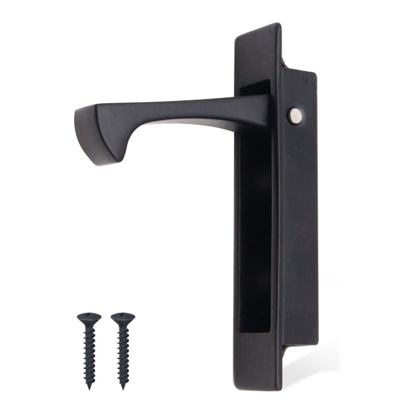Sliding Pocket Door Edge Pull - 90mm x 18mm x 14mm Deep - Matt Black - tradefit - Featured Image