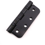 Black Fire Door Hinges - 4 Inch/102mm - Grade 13 Steel Ball Bearing - Pack 2 - Radius - tradefit - 6