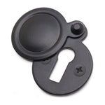 Victorian Keyhole Covered Escutcheon for Front Doors - 34mm - Black - tradefit - 6