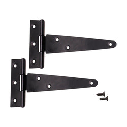 Light Tee Door and Gate Hinge - 6 inch - Black - tradefit
