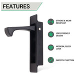 Sliding Pocket Door Edge Pull - 90mm x 18mm x 14mm Deep - Matt Black - tradefit - 2