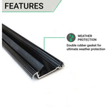 Door Threshold Seal - 56mm Inward Opening - 914mm - Black - tradefit - 3