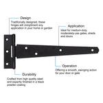 HD Gate Kit - Ring Latch - 350mm Hinges - 150mm Brenton Bolt - Black - tradefit - 3
