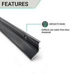 Door Rain Deflector - 914mm - Black - tradefit - 3