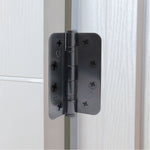 Black Fire Door Hinges - 4 Inch/102mm - Grade 13 Steel Ball Bearing - Pack 2 - Radius - tradefit - 7