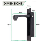Sliding Pocket Door Edge Pull - 90mm x 18mm x 14mm Deep - Matt Black - tradefit - 4