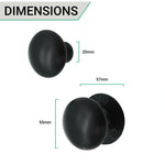 Victorian Matt Black Rim Door Knob - tradefit - 3