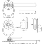 HD Gate Kit - Ring Latch - 350mm Hinges - 150mm Brenton Bolt - Black - tradefit - 7