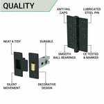 Sassari Matt Black Lever Door Handle Pack - Latch - tradefit - 4