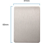 Repair Escutcheon - Blank - 65x47x1.2mm - Satin Stainless - tradefit - 2