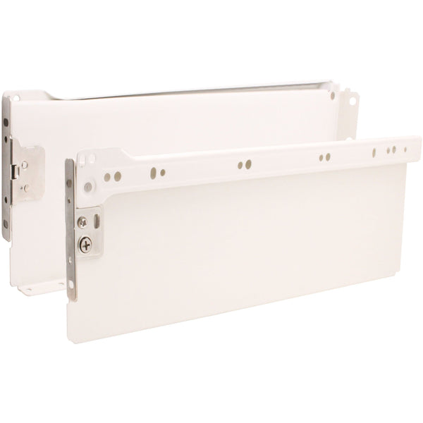 Metal Drawer Box Side Pack 30kg H150 x L270mm Ext 75% Cream - tradefit - Featured Image