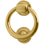 Ring Door Knocker - 105mm - Polished Brass - tradefit - 1