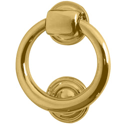 Ring Door Knocker - 105mm - Polished Brass - tradefit