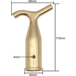 Traditional Sash Pole Hooks for Windows & Blinds - 110mm - Polished Brass - tradefit - 2