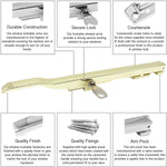 Locking Window Stay - 250mm - Brass Effect - tradefit - 2
