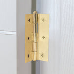 Steel Butt Hinges 1840 Loose Pin Pattern - 76x51x1.5mm - Brass Plated - Pair - EXCLUDING Screws - tradefit - 7