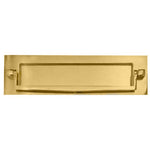 Victorian Letter Plate / Box Postal Knocker - 250x76mm - Polished Brass - tradefit - 1