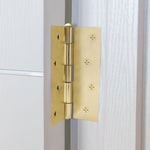 Steel Butt Hinges 1840 Loose Pin Pattern - 102x67x2mm - Brass Plated - Pair - EXCLUDING Screws - tradefit - 7
