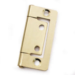 Steel Flush Cabinet Hinges - 50mm - Brass Plated - Pair - EXCLUDING Screws - tradefit - 6