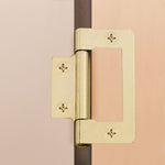 Steel Flush Cabinet Hinges - 50mm - Brass Plated - Pair - EXCLUDING Screws - tradefit - 7