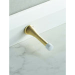 Spring Wall Mounted Door Stop - 75mm - Brass Plated - tradefit - 4