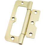 Fixed Pin Hurlinge Cabinet Hinge - 102mm - Brass Plated - Pair - EXCLUDING Screws - tradefit - 2