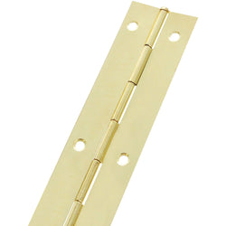 Continuous Piano Hinge - 1830x32x0.7mm - Brass Plated Steel - Pack of 1 - tradefit