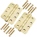 PVD Brass Fire Door Hinges - 4 Inch/102mm - Grade 13 Steel Ball Bearing - Pack 2 - Radius - tradefit - 9