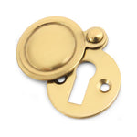 Victorian Keyhole Covered Escutcheon - 34mm - Polished Brass - tradefit - 6