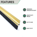 Door Bottom Brush Draught Seal - 914mm - Gold - tradefit - 2