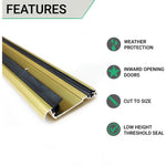 Door Threshold Seal - 56mm Inward Opening - 914mm - Gold - tradefit - 2