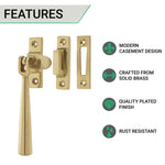 Contemporary Casement Fastener - 115mm - Polished Brass - tradefit - 2