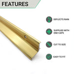 Door Rain Deflector - 914mm - Gold - tradefit - 3