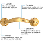 Bow Pattern Pull Handle - 175mm / 7 Inch - Polished Brass - tradefit - 2