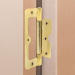Fixed Pin Hurlinge Cabinet Hinge - 102mm - Brass Plated - Pair - EXCLUDING Screws - tradefit - 6