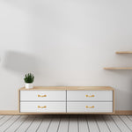 Bow Pattern Pull Handle - 175mm / 7 Inch - Polished Brass - tradefit - 4