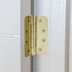 PVD Brass Fire Door Hinges - 4 Inch/102mm - Grade 13 Steel Ball Bearing - Pack 2 - Radius - tradefit - 8