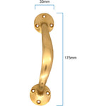 Bow Pattern Pull Handle - 175mm / 7 Inch - Polished Brass - tradefit - 3