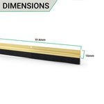 Door Bottom Brush Draught Seal - 914mm - Gold - tradefit - 4