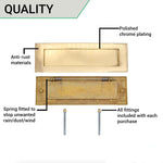 Victorian Letter Plate - 355x115mm - Polished Brass - tradefit - 5