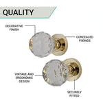 Glass Mortice Door Knob - Polished Brass - tradefit - 4