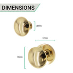Victorian Polished Brass Rim Door Knob - tradefit - 3