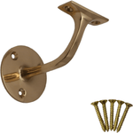Handrail Bracket Heavy Pattern - 64mm / 2.5 Inch Projection - Brass Finish - tradefit - 4