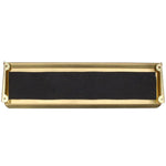 Curved Interior Inner Letter Box Tidy Flap - 355x127mm - Polished Brass - tradefit - 2