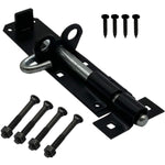 HD Gate Kit - Ring Latch - 350mm Hinges - 150mm Brenton Bolt - Black - tradefit - 9