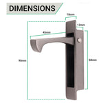 Sliding Pocket Door Edge Pull - 90mm x 18mm x 14mm Deep - Matt Bronze - tradefit - 4