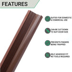 Door Finger Guard Protector - Rear Side - 1950mm - Brown - tradefit - 4