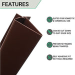 Door Finger Guard Protector - Front Side - 1950mm - Brown - tradefit - 3
